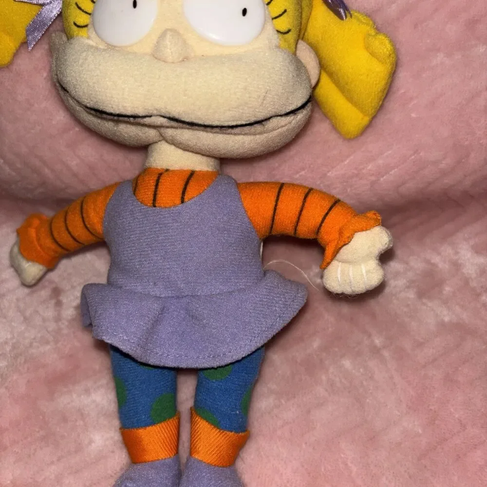 Vintage Rugrats  Angelica Pickles 9’ Plush 2000 Nanco Viacom Nickelodeon